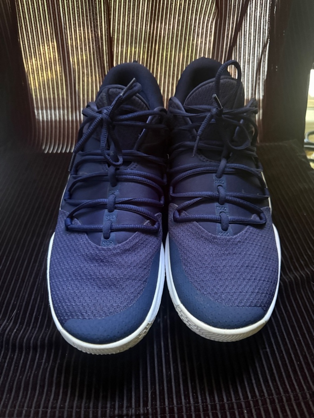 Nike Men's Navy and White Low-Top Sneakers